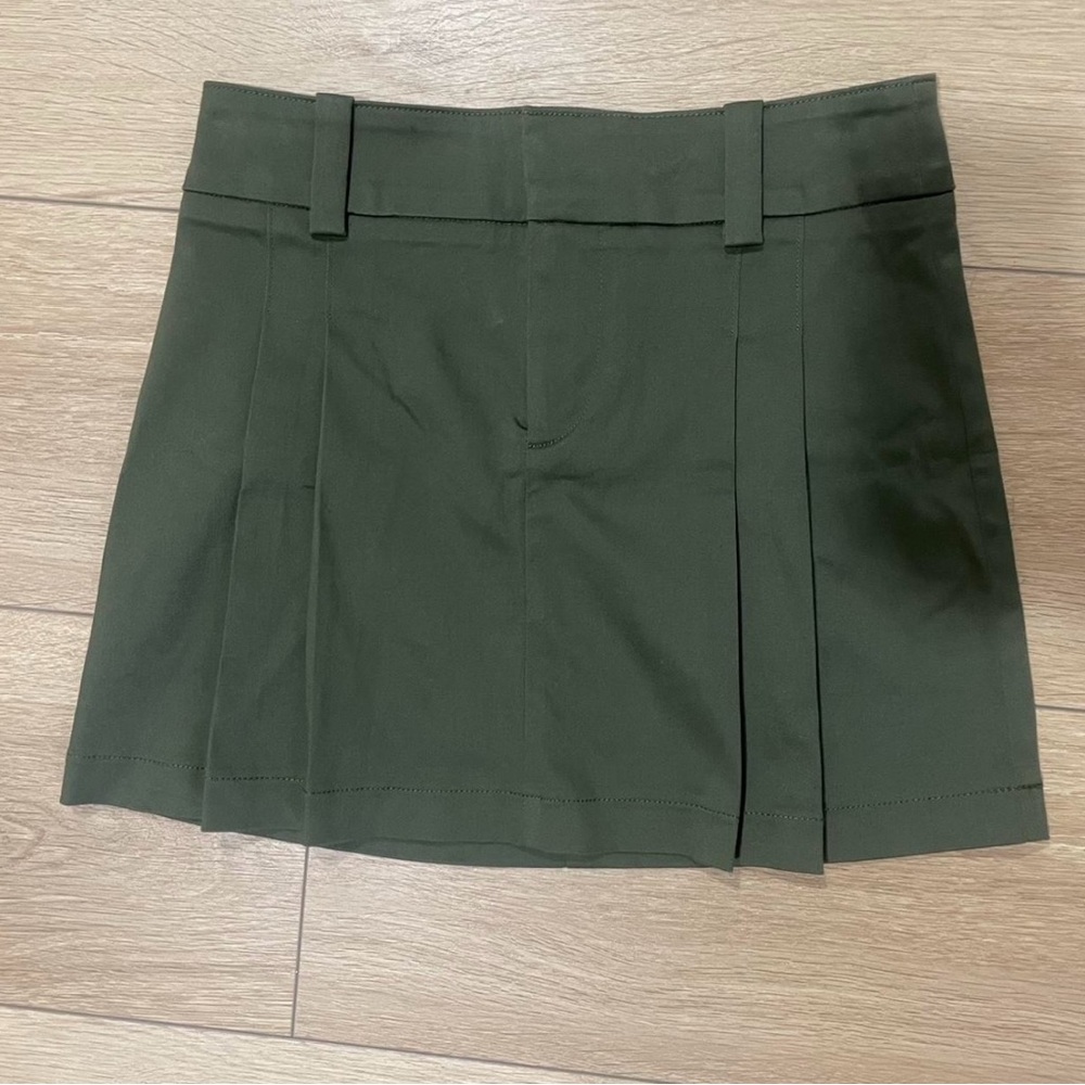 Aritzia Olive Mini Skirt